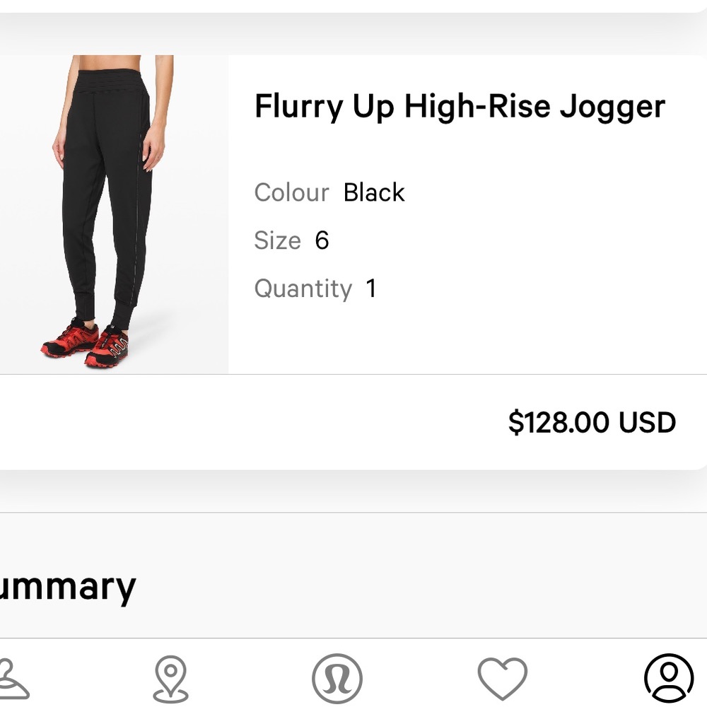 Lululemon flurry up high rise jogger